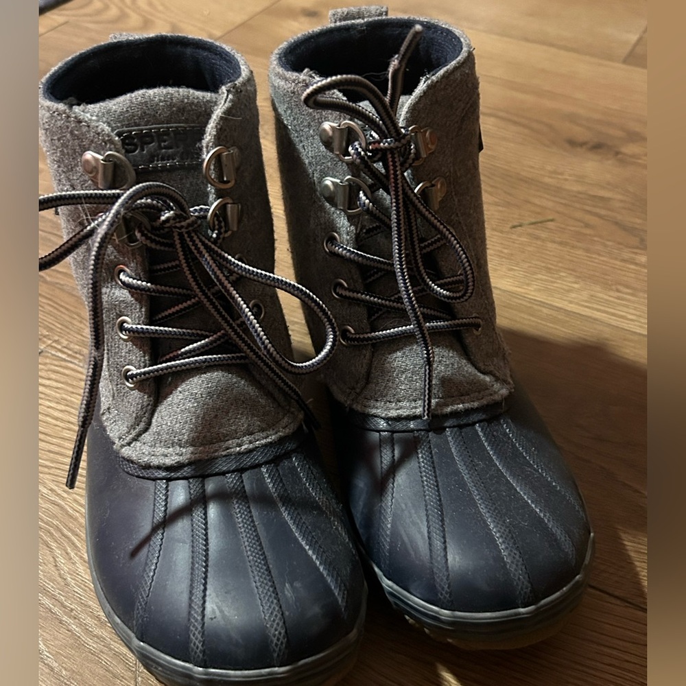 Sperry Charcoal and Black Duck Boots
